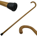 92cm WOODEN WALKING STICK Wood Cane Pole Carved Varnished Deluxe Quality Sturdy - Brown V563-BR-92WSTK-BRWN