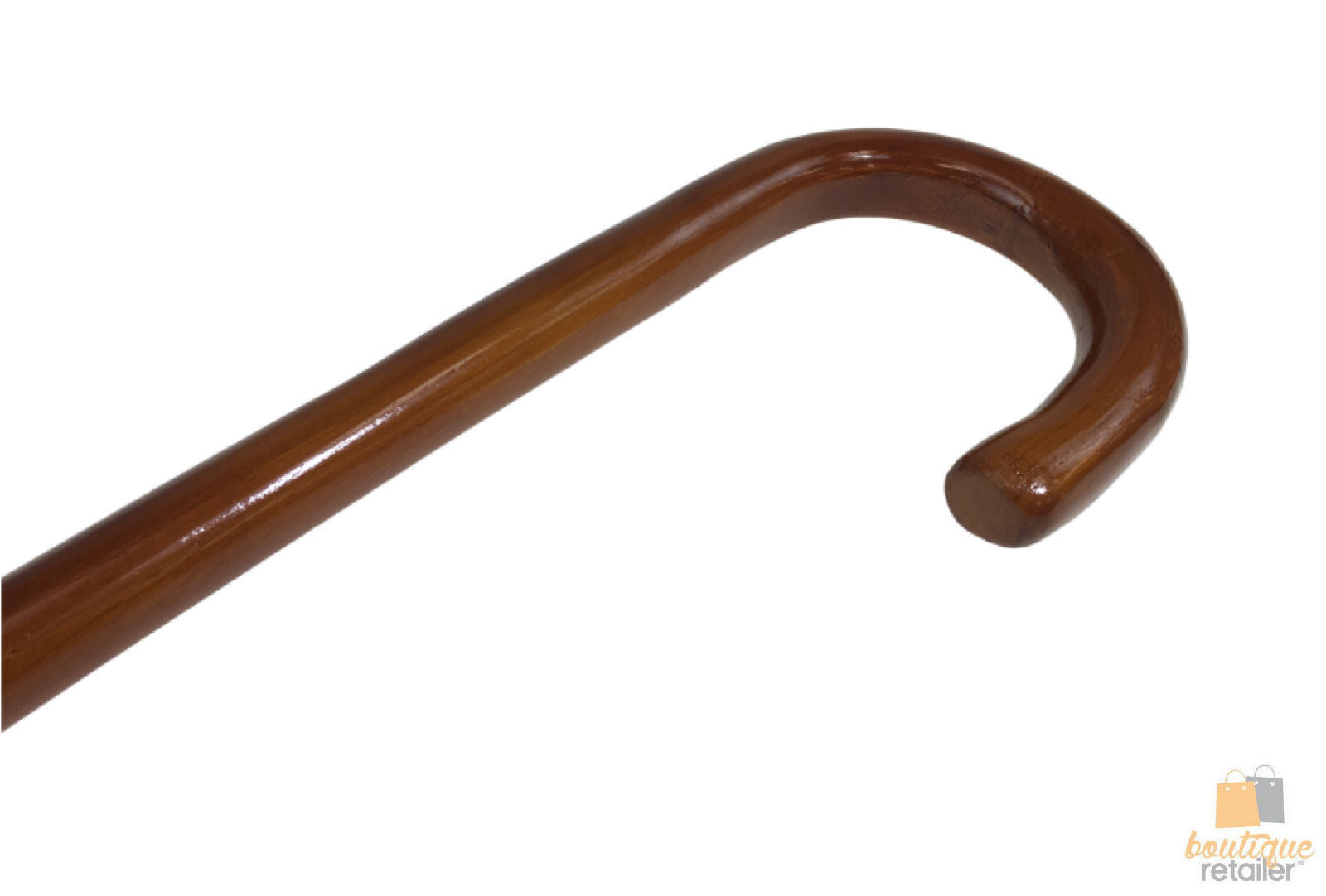 92cm WOODEN WALKING STICK Wood Cane Pole Carved Varnished Deluxe Quality Sturdy - Brown V563-BR-92WSTK-BRWN