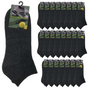 24x COTTON ANKLE SOCKS Sport Low Cut Mens Womens Running BULK Anklet - Charcoal - 6-11 V563-BR-990165-CHRCOLGRY-6-11