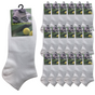 24x COTTON ANKLE SOCKS Sport Low Cut Mens Womens Running BULK Anklet - White - 6-11 V563-BR-990165-WHT-6-11