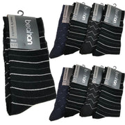 9 Pairs COTTON BUSINESS SOCKS Mens Dress Crew Plain Work Casual BULK - Assorted Pack - 6-11 V563-BR-9CBSOCK-ASST-6-11