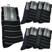 9 Pairs COTTON BUSINESS SOCKS Mens Dress Crew Plain Work Casual BULK - Assorted Pack - 6-11 V563-BR-9CBSOCK-ASST-6-11