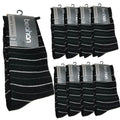 9 Pairs COTTON BUSINESS SOCKS Mens Dress Crew Plain Work Casual BULK - Black - 6-11 V563-BR-9CBSOCK-BLK-6-11