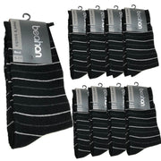 9 Pairs COTTON BUSINESS SOCKS Mens Dress Crew Plain Work Casual BULK - Black - 6-11 V563-BR-9CBSOCK-BLK-6-11