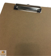 WOODEN A4 CLIPBOARD Hardboard Menu Clip Office Restaurant Writing Board Holder V563-BR-A4WODNCLPBRD