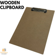 WOODEN A4 CLIPBOARD Hardboard Menu Clip Office Restaurant Writing Board Holder V563-BR-A4WODNCLPBRD