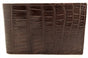 Mens Slim Genuine Skin Crocodile Leather Wallet Bi Fold Gift - Brown V563-BR-AC04-BRWN