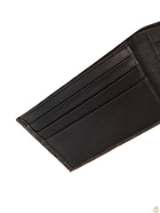Mens Slim Genuine Skin Crocodile Leather Wallet Bi Fold Gift - Brown V563-BR-AC04-BRWN