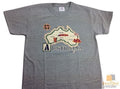 Adult T Shirt Australian Australia Day Souvenir Tee Top 100% COTTON - Grey - Large