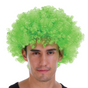 Mens DELUXE AFRO WIG Curly Hair Costume Party Fancy Disco 70s 80s Dress Up - Green V563-BR-AFRO-GRN