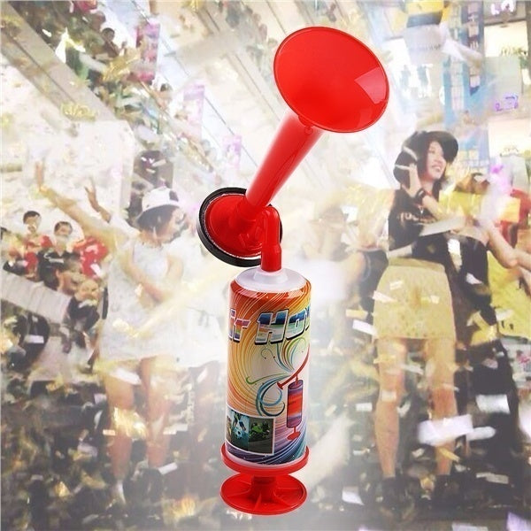 Air Horn Party Prop Hand Held Loud Pump Action Plastic Novelty Reusable Klaxon V563-BR-AHORN