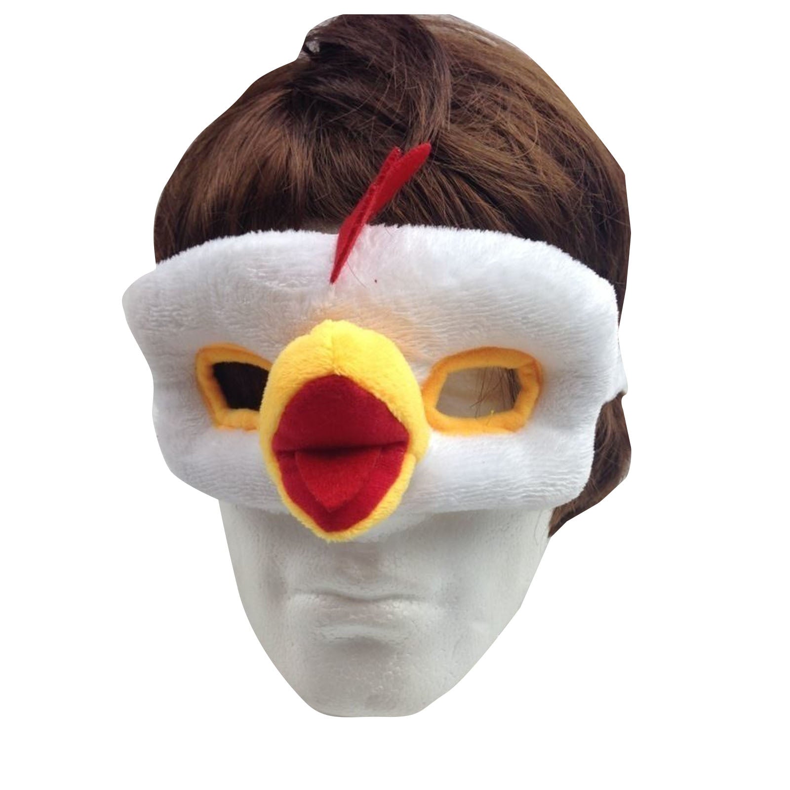 ANIMAL EYE MASK Party Costume Halloween Accessory - Chicken V563-BR-ANIMALFACEMASK-CHKN