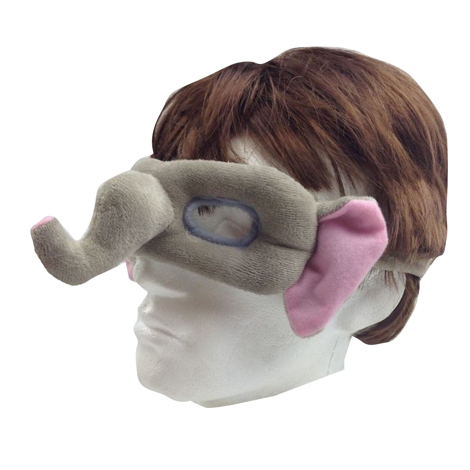 ANIMAL EYE MASK Party Costume Halloween Accessory - Elephant V563-BR-ANIMALFACEMASK-ELPHNT