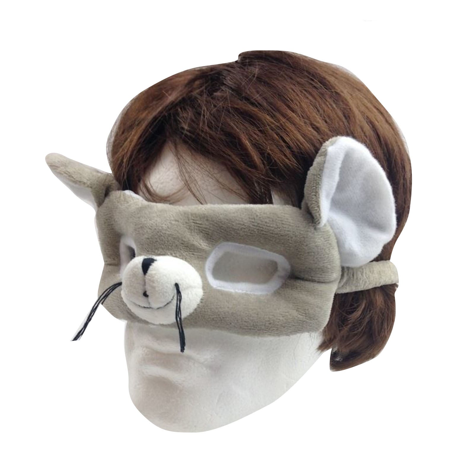 ANIMAL EYE MASK Party Costume Halloween Accessory - Mouse V563-BR-ANIMALFACEMASK-MSE