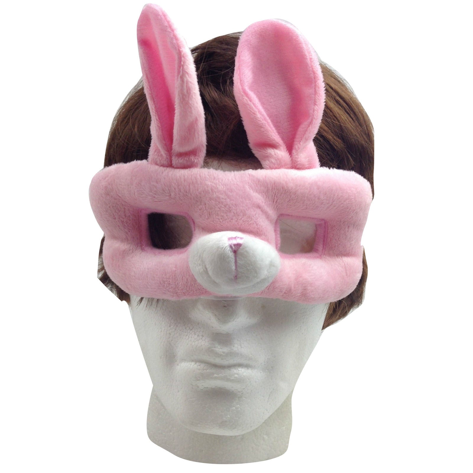 ANIMAL EYE MASK Party Costume Halloween Accessory - Bunny Rabbit V563-BR-ANIMALFACEMASK-RBBT