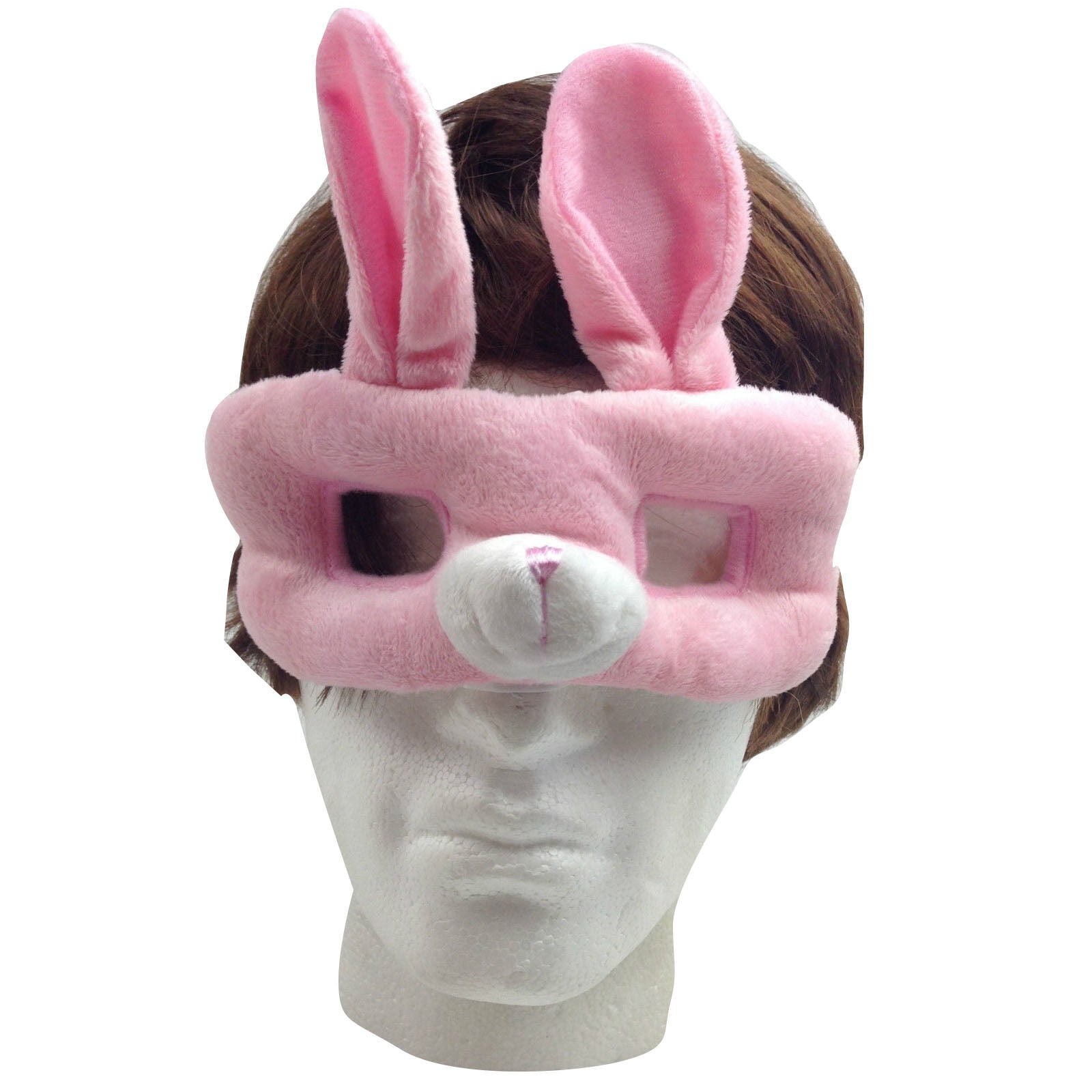 ANIMAL EYE MASK Party Costume Halloween Accessory - Bunny Rabbit V563-BR-ANIMALFACEMASK-RBBT