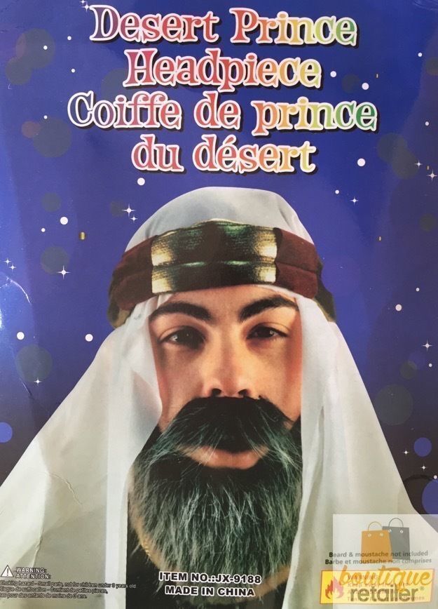Arabian Desert Prince Hat Headpiece Costume Party Fancy Dress Arabic V563-BR-ARABD-PRINCEHAT