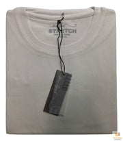 Mens COTTON STRETCH T-SHIRT Tee Top Plain Blank Adults Slim Skinny Fitted - White - S V563-BR-ASSTDTEES-WHT-S
