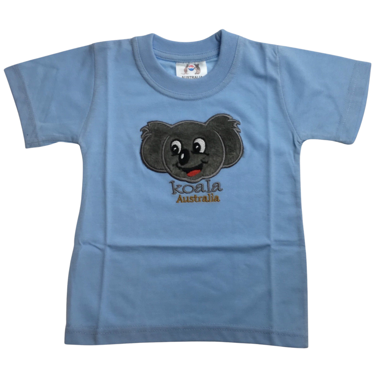 Kids KOALA AUSTRALIA T Shirt Tee Souvenir Gift Childrens Child 100% Cotton Top - Sky Blue - 1 V563-BR-AUKOALASHIRT-SKYBLU-1