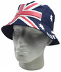 AUSTRALIA FLAG BUCKET HAT Adult Australian Day Aussie Summer Sun Cap Brim V563-BR-AUSFLAG-BUCKHAT