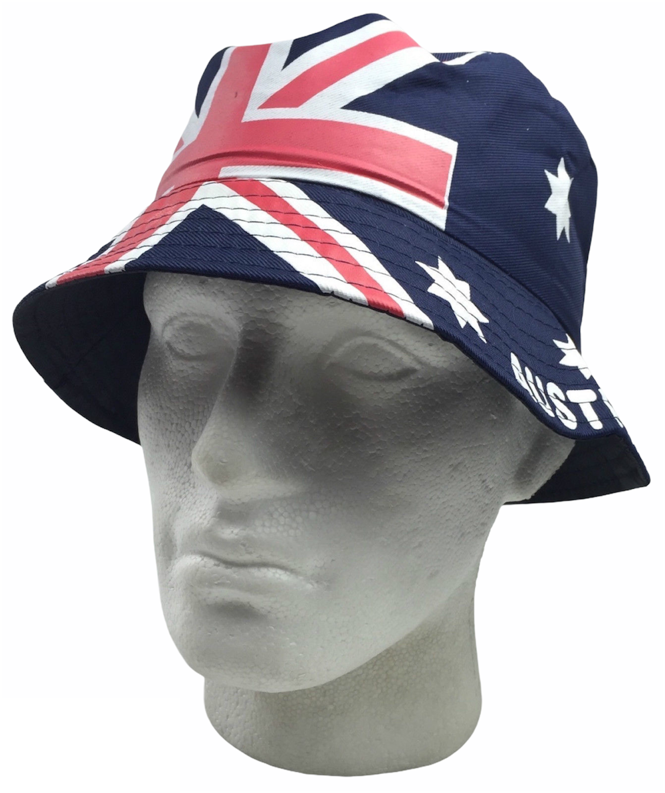 AUSTRALIA FLAG BUCKET HAT Adult Australian Day Aussie Summer Sun Cap Brim V563-BR-AUSFLAG-BUCKHAT