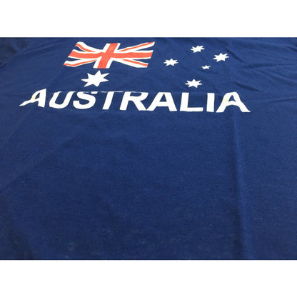 Adult AUSTRALIAN T Shirt Australia Day 100% COTTON Souvenir Tee Top Flag - Blue - Small V563-BR-AUST-BLU-S