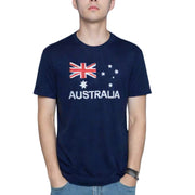 Adult AUSTRALIAN T Shirt Australia Day 100% COTTON Souvenir Tee Top Flag - Blue - X-Large