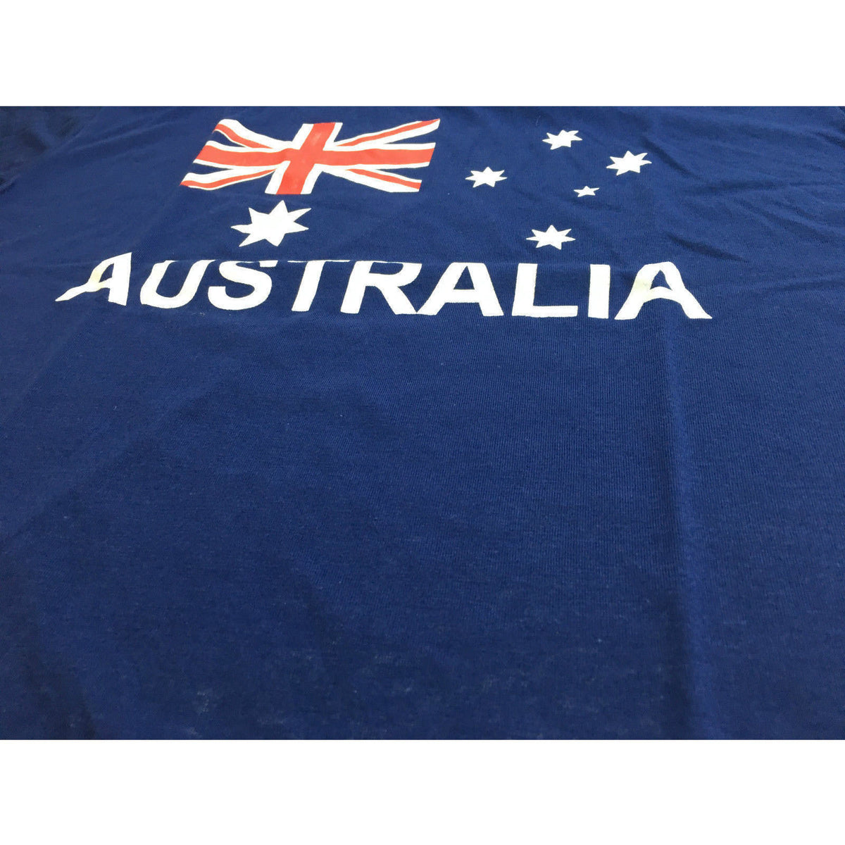 Adult AUSTRALIAN T Shirt Australia Day 100% COTTON Souvenir Tee Top Flag - Blue - XX-Large V563-BR-AUST-BLU-XXL