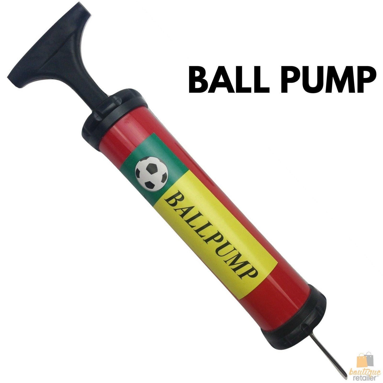 BALL PUMP Air Inflator Soccer Basketball Football Needle Yoga Fitness Portable V563-BR-BALLPUMP