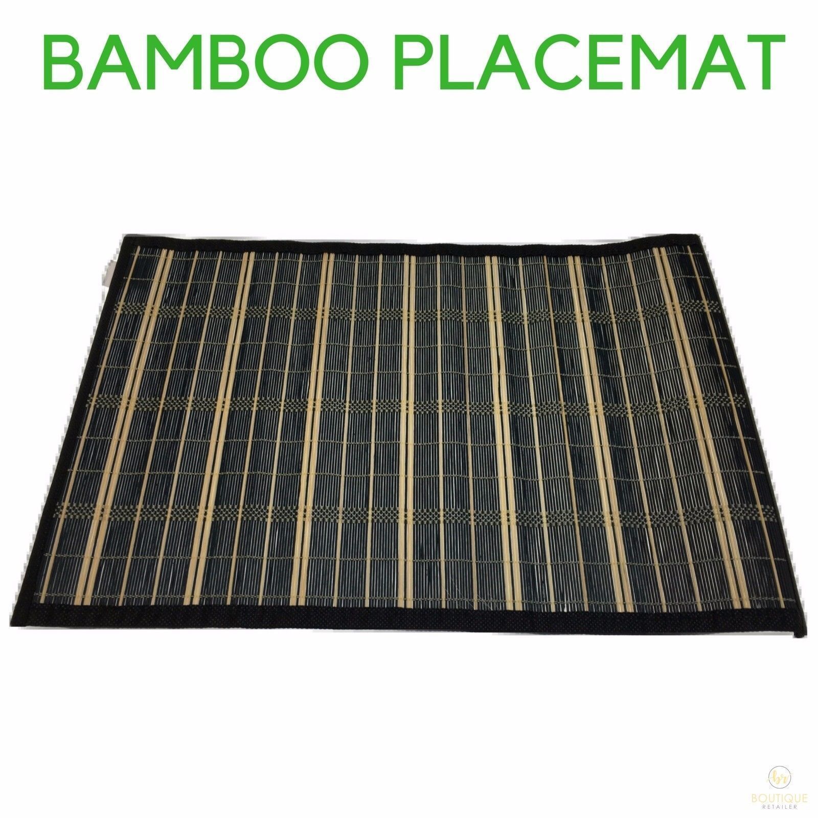 BAMBOO PLACEMAT Dinner Table Decor Party Natural Party 45x30cm Place Mat V563-BR-BAMBPLMATS