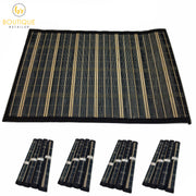 Set of 4 BAMBOO PLACEMATS Dinner Table Decor Party Natural Party 45x30cm BULK V563-BR-BAMBPLMATS-S4