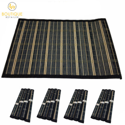 Set of 4 BAMBOO PLACEMATS Dinner Table Decor Party Natural Party 45x30cm BULK V563-BR-BAMBPLMATS-S4