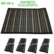Set of 4 BAMBOO PLACEMATS Dinner Table Decor Party Natural Party 45x30cm BULK V563-BR-BAMBPLMATS-S4