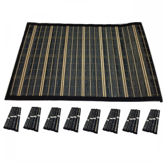 Set of 8 BAMBOO PLACEMATS Dinner Table Decor Party Natural Party 45x30cm BULK V563-BR-BAMBPLMATS-S8