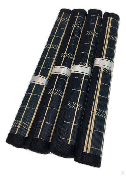 Set of 8 BAMBOO PLACEMATS Dinner Table Decor Party Natural Party 45x30cm BULK V563-BR-BAMBPLMATS-S8