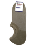 1 Pair NO SHOW BAMBOO SOCKS Non Slip Heel Grip Low Cut Invisible Footlet - Beige - 11-14 V563-BR-BBOOSOCK-BEI-11-14