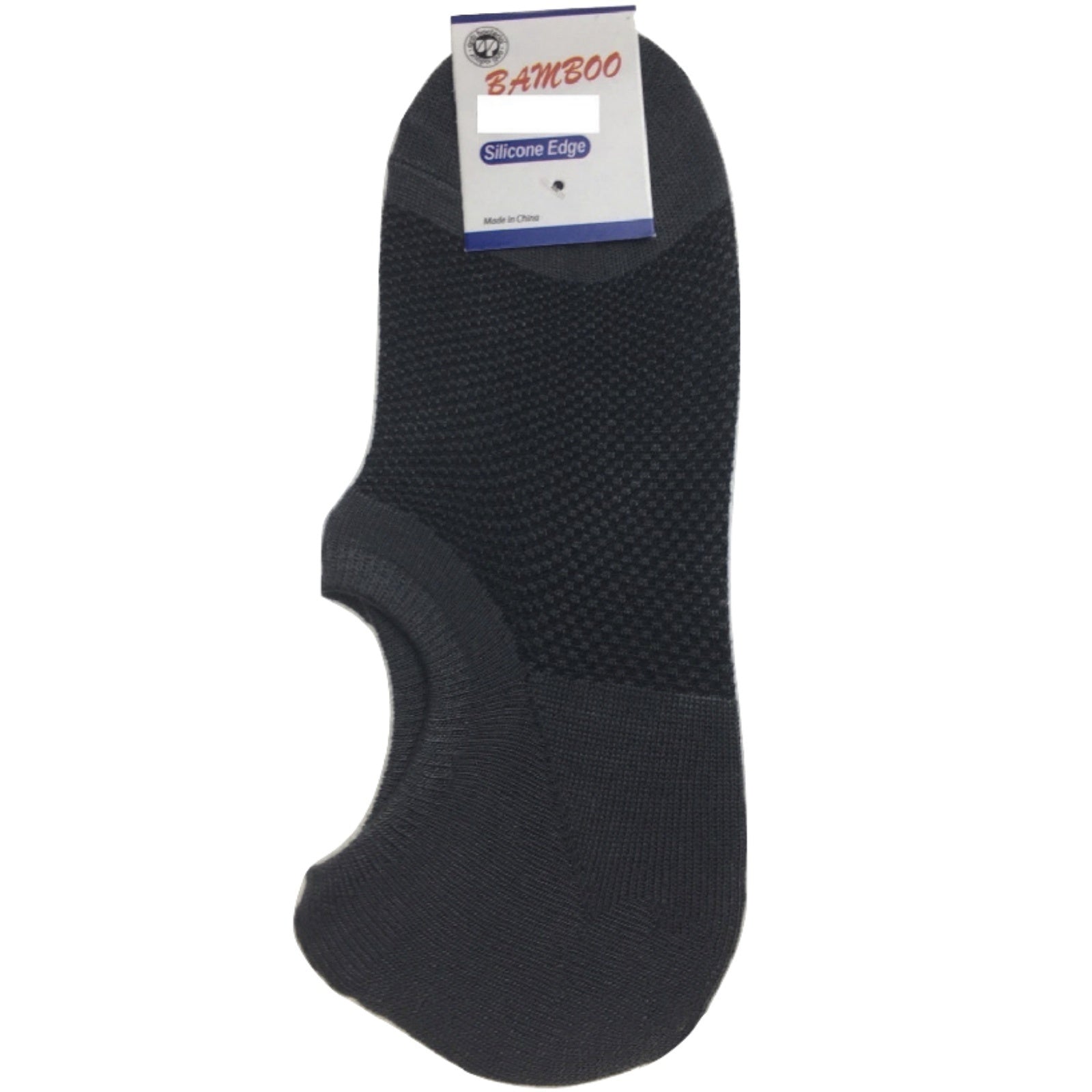 1 Pair NO SHOW BAMBOO SOCKS Non Slip Heel Grip Low Cut Invisible Footlet - Charcoal - 11-14 V563-BR-BBOOSOCK-CHRCOL-11-14