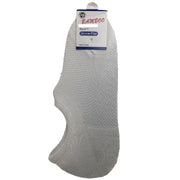 1 Pair NO SHOW BAMBOO SOCKS Non Slip Heel Grip Low Cut Invisible Footlet - White - 6-11 V563-BR-BBOOSOCK-WHT-6-11