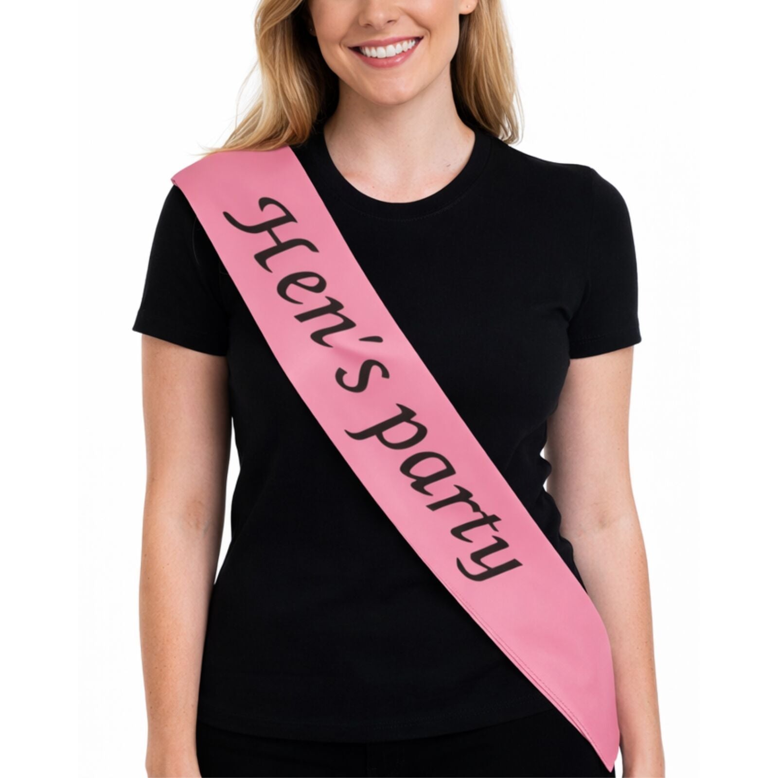 Party Sash Bride Birthday Hen Night Girls Womens Celebration Sash - Pink V563-BR-BDAYSASH-HENPPNK