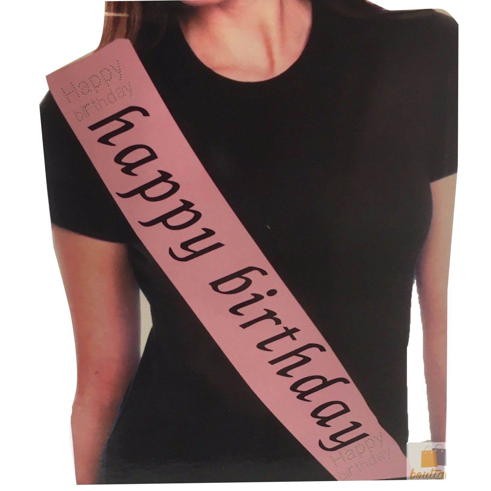 Party Sash Happy Birthday Hen Night Womens Celebration Sash One Size - Pink V563-BR-BDAYSASH-HPBDPNK