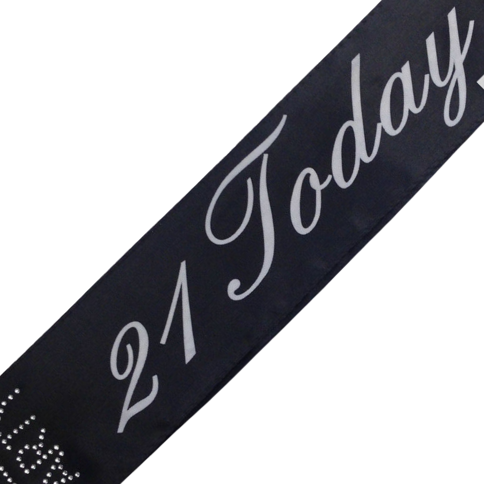21st Birthday Sash 21 Today! Girls Night Party Costume Celebration Bday - Black V563-BR-BEDAYSASH-21TBK