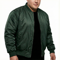 Plus Size Quilted Jacket Zip Up Classic Padded Flight Flying Winter Big & Tall - Bottle Green - 7XL V563-BR-BJACK-BTLGRN-7XL