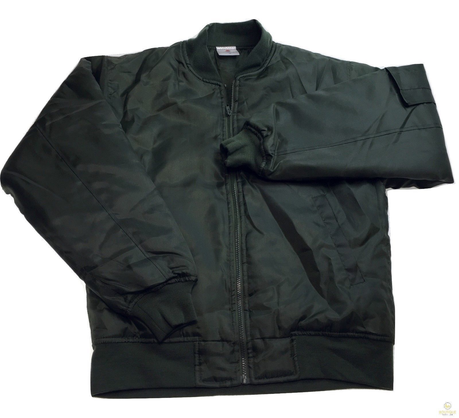 Plus Size Quilted Jacket Zip Up Classic Padded Flight Flying Winter Big & Tall - Bottle Green - 7XL V563-BR-BJACK-BTLGRN-7XL