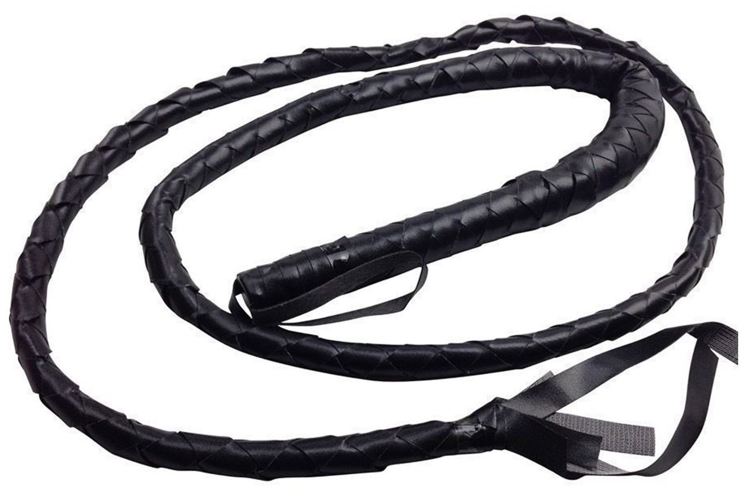 BLACK WHIP Faux Leather Costume Party 180cm Riding Cowboy Fancy Dress V563-BR-BLKWHIP-COST