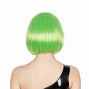 Bob Wig Costume Short Straight Fringe Cosplay Party Full Hair Womens Fancy Dress - Green V563-BR-BOBW-GRN