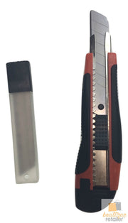 BOX CUTTER & BLADES Knife Retractable Blade Snap Off Razor 18mm Durable Opener V563-BR-BOXCUTTER
