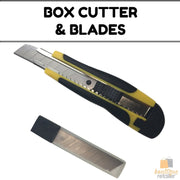 BOX CUTTER & BLADES Knife Retractable Blade Snap Off Razor 18mm Durable Opener V563-BR-BOXCUTTER