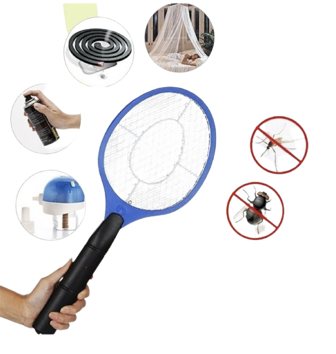 BUG ZAPPER RACKET Fly Mosquito Pest Swatter Net Racquet Electric Insect Killer V563-BR-BUGZAPRRKT
