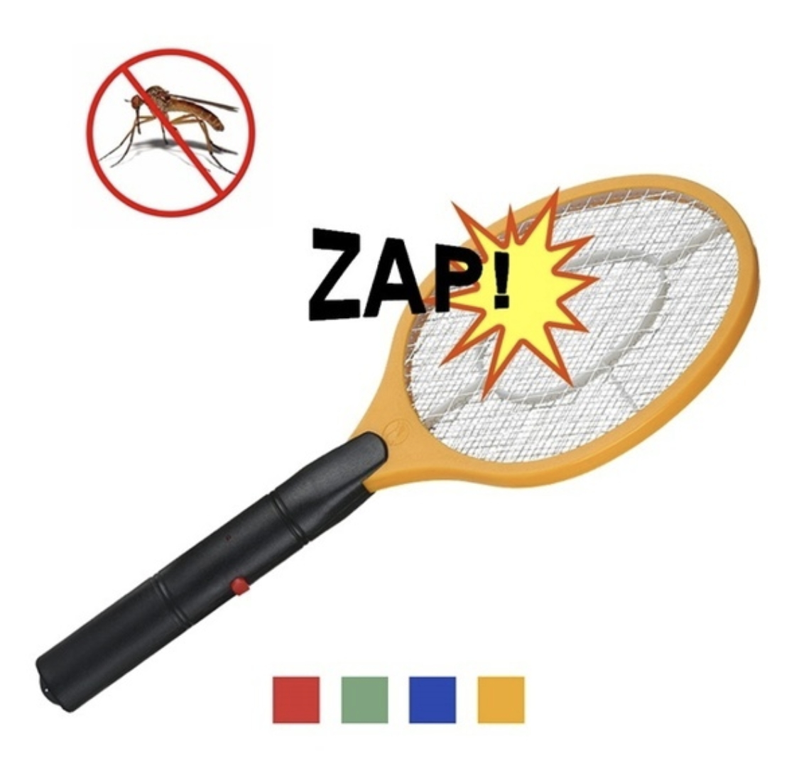 2x BUG ZAPPER RACKET Fly Mosquito Pest Swatter Net Racquet Electric Insect Killer V563-BR-BUGZAPRRKT-2PCS