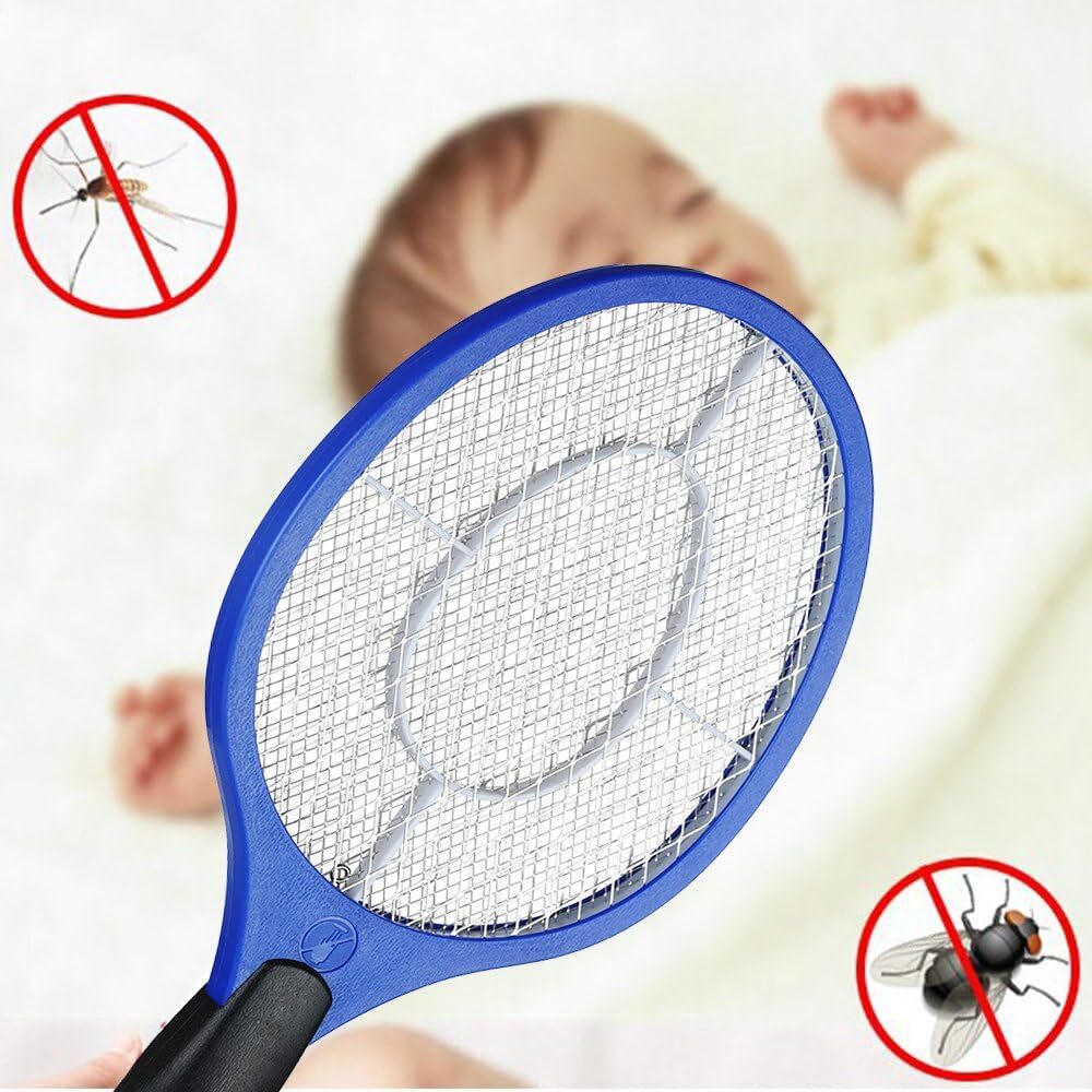 2x BUG ZAPPER RACKET Fly Mosquito Pest Swatter Net Racquet Electric Insect Killer V563-BR-BUGZAPRRKT-2PCS